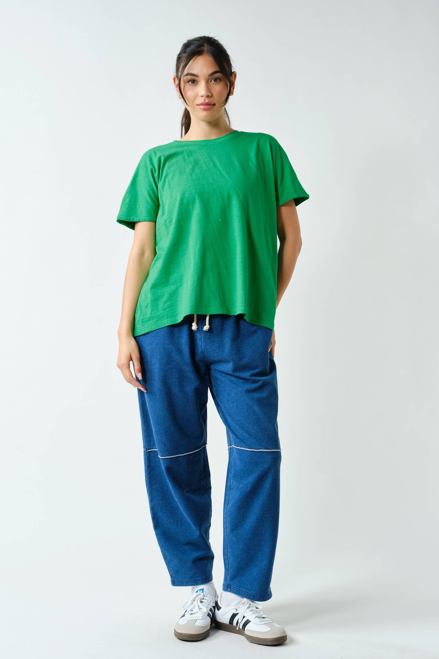 Shoreline Pima Cotton Slouchy Tee: Black / S:M:L (2:2:2)