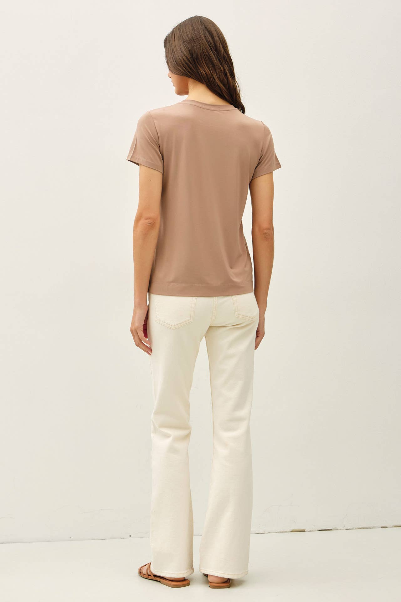 NEW COLOR-BAMBOO/MODAL BASIC ROUND NECK T-SHIRT: SOFT PERI / L