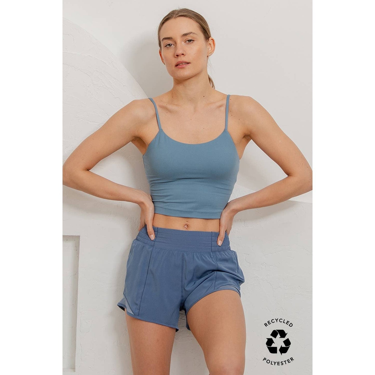 RECYCLED ACTIVE SHORT WITH MESH: Paradise Blue / S-M-L-XL(2-2-2-2)