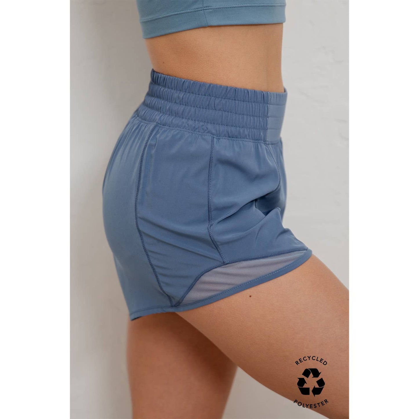 RECYCLED ACTIVE SHORT WITH MESH: Paradise Blue / S-M-L-XL(2-2-2-2)