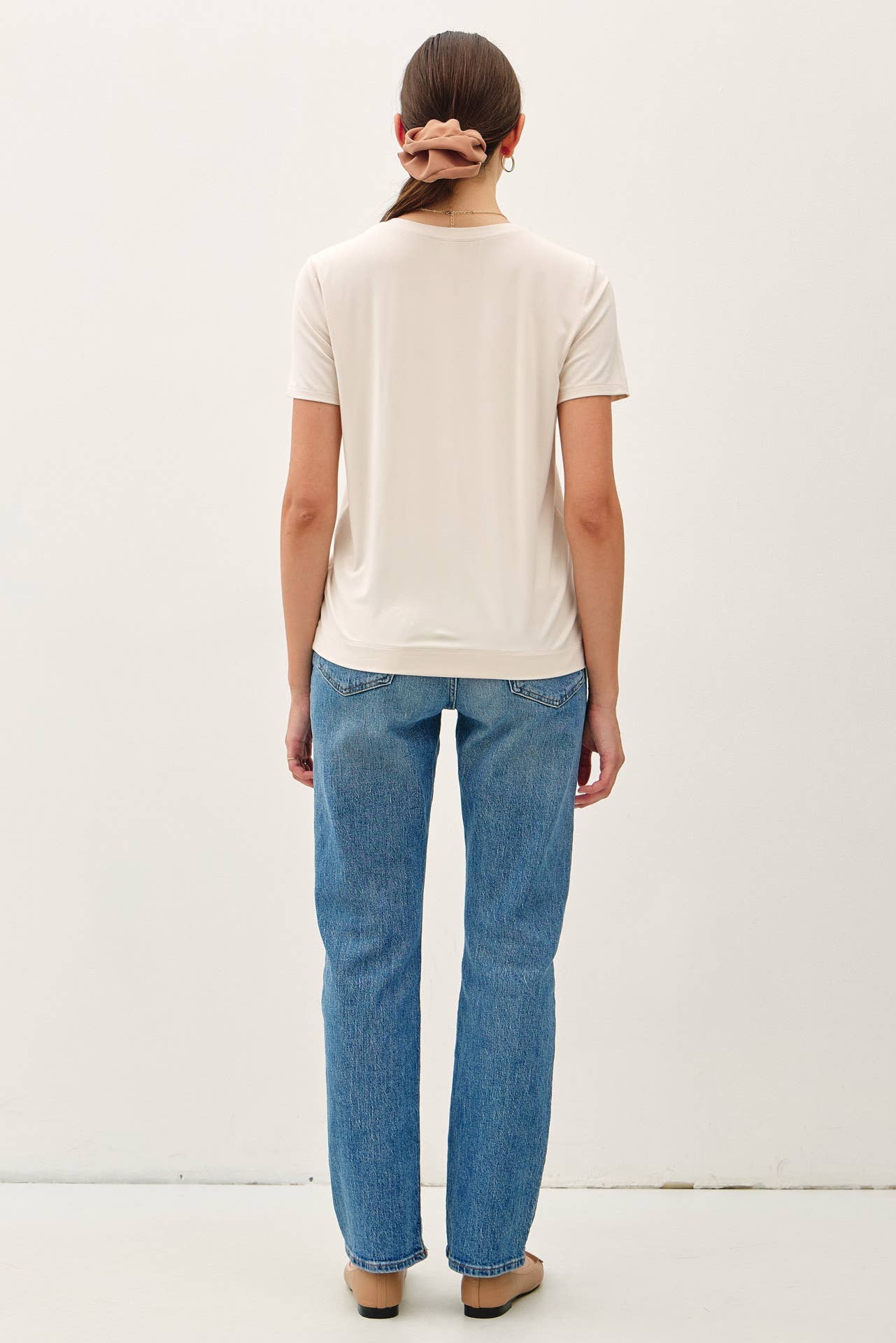 NEW COLOR-BAMBOO/MODAL BASIC ROUND NECK T-SHIRT: SOFT PERI / S