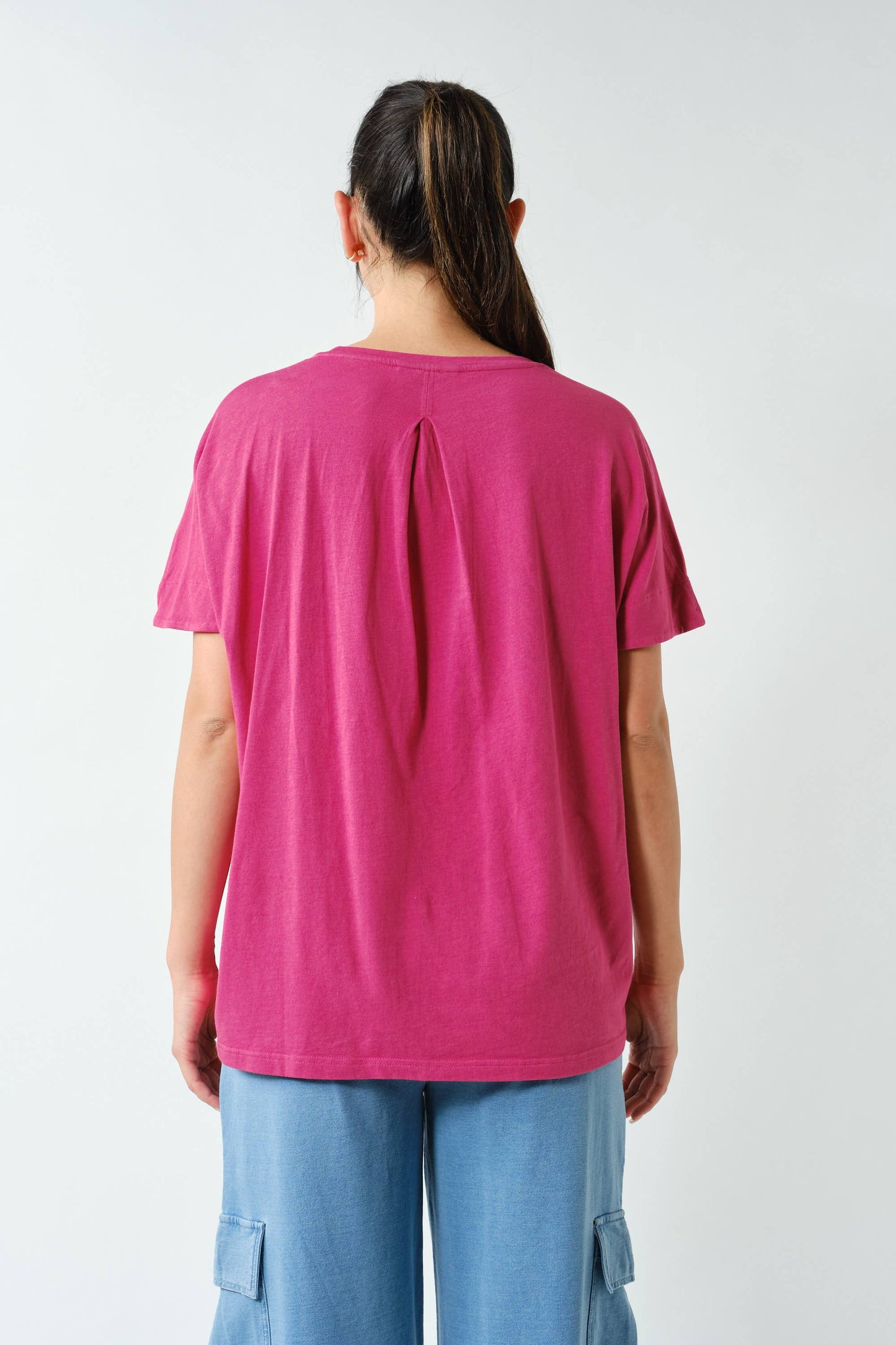 Shoreline Pima Cotton Slouchy Tee: Black / S:M:L (2:2:2)